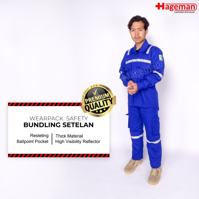 Wearpack Safety Setelan Warna Biru Benhur