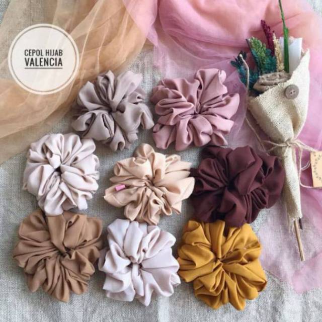  Cepol  Hijab  Scrunchie Ikat  Rambut  Kuncir Rambut  