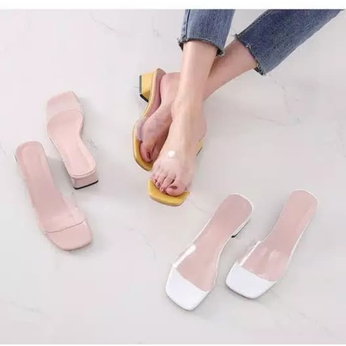  Sandal  Wanita Transparan Chania SDL119