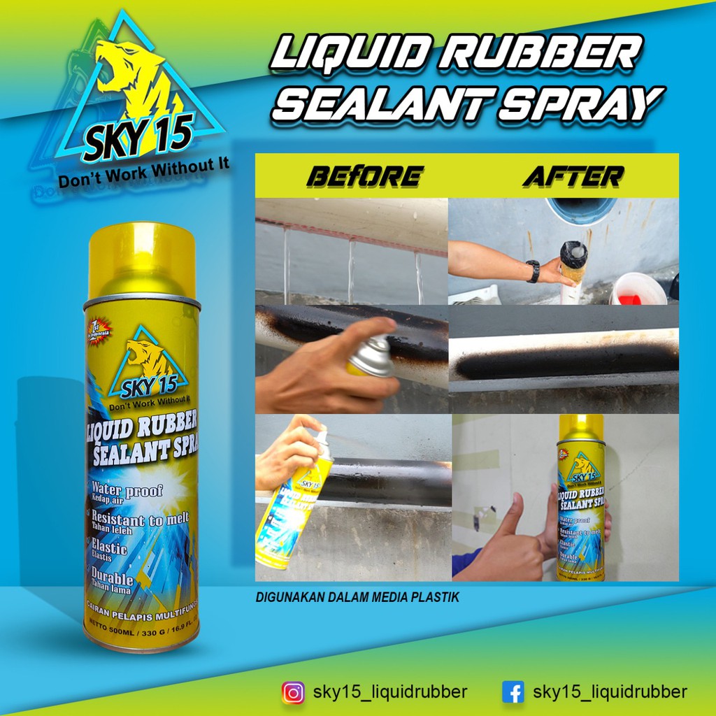 SKY 15 LIQUID RUBBER SEALANT SPRAY  ANTI  BOCOR  CAIRAN 