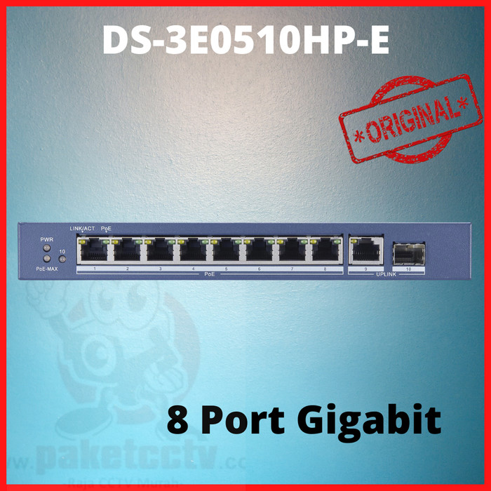 hikvision 8 port gigabit poe switch ds 3e0510p e m