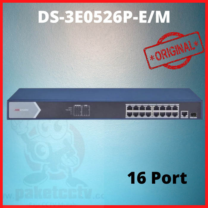 Hikvision POE Switch 16 Port Gigabit Unmanaged DS-3E0518P-E