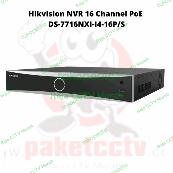 IP Network 12MP 16 Channel NVR : 16x PoE Ports, 4096×3072 Resolution