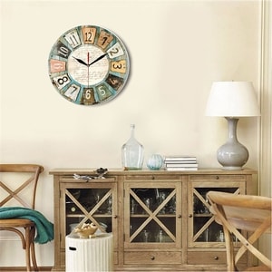  Jam  Dinding Wall Clock Mediterania Model Vintage Klasik  