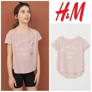 Kaos H&M New Flower Black