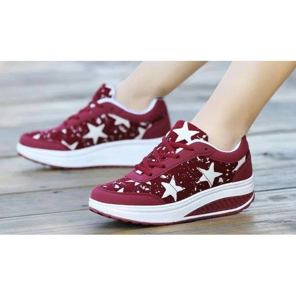  Sepatu  Wanita Bintang Maroon SDS229