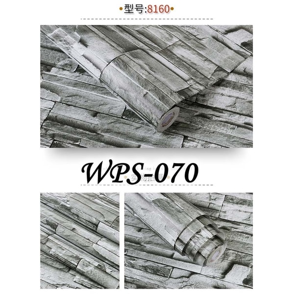 WALLPAPER STICKER GREY NATURE STONE 45CMX5M